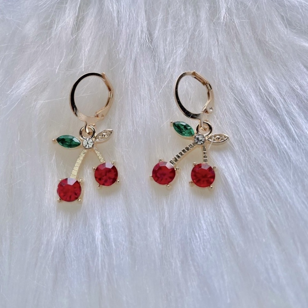 🍒 Gold Cherry Earrings 🍒